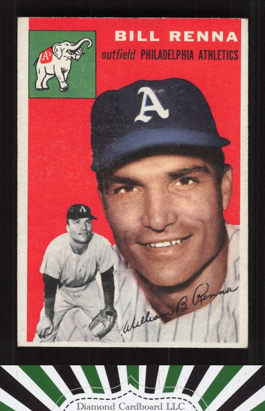 1954 Topps #112 Bill Renna VG f, front