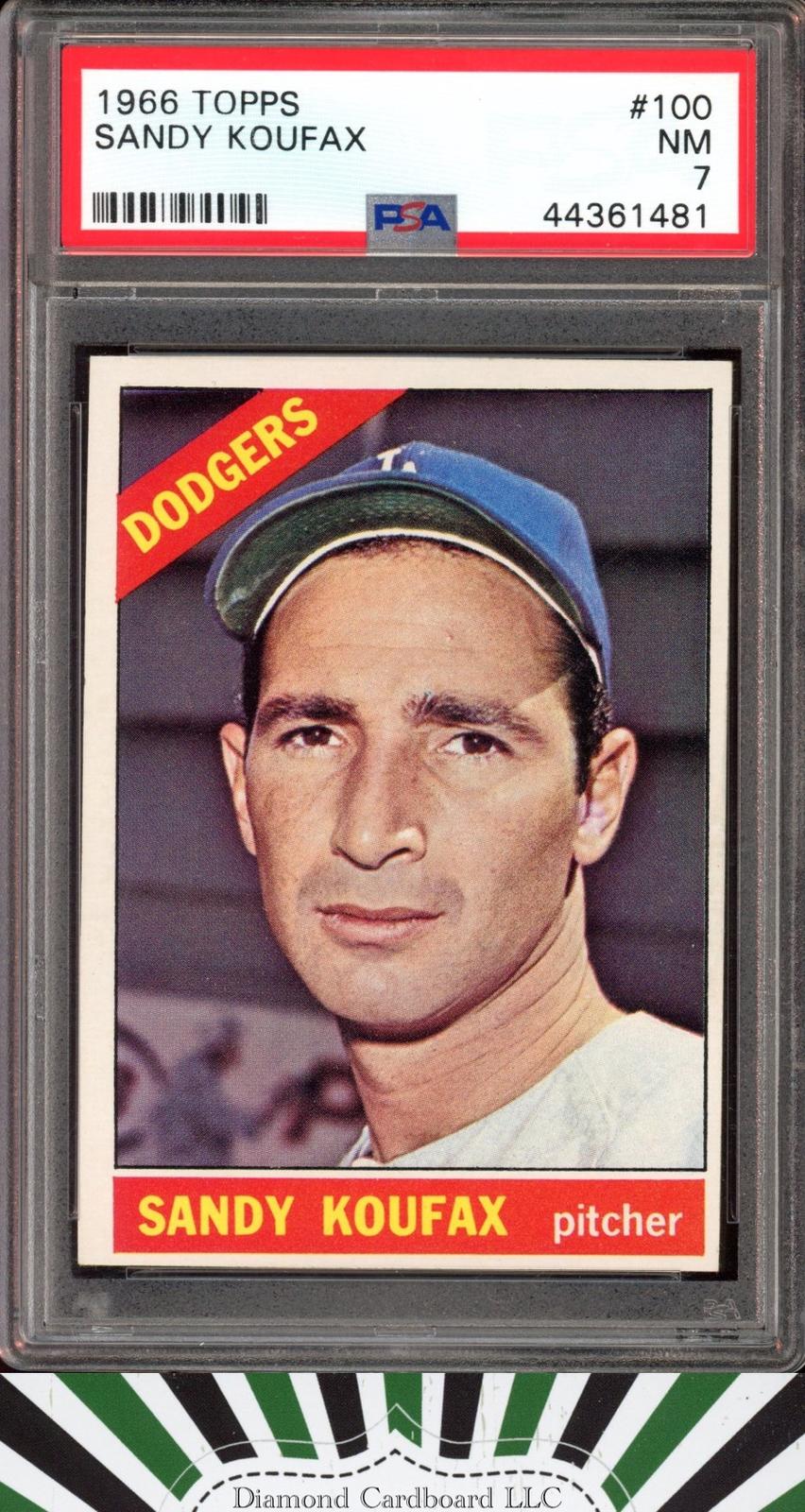 1966 Topps #100 Sandy Koufax PSA 7, front