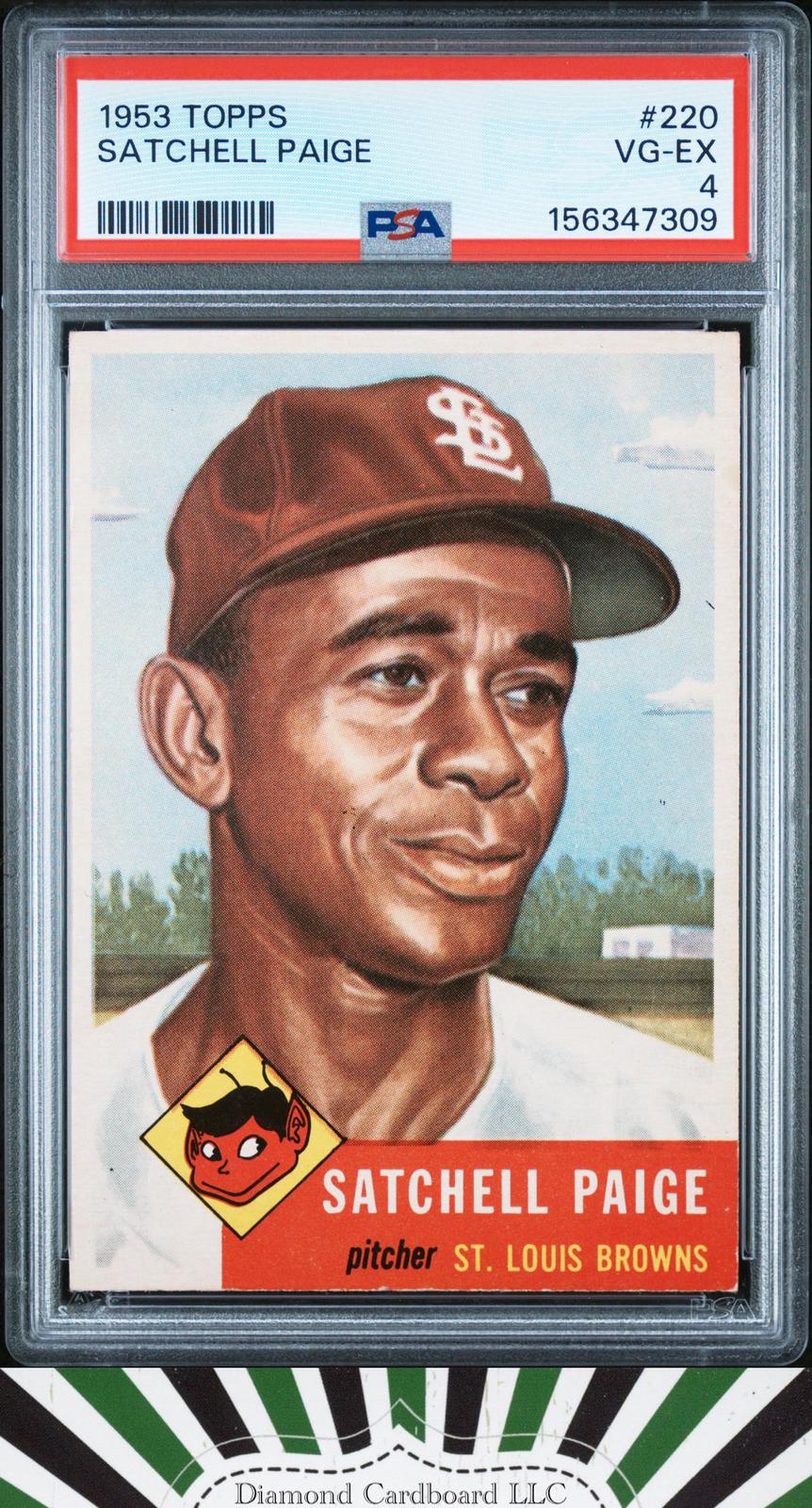 1953 Topps #220 Satchell Paige PSA 4 [DEAD CENTERED], front