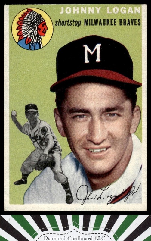 1954 Topps #122 Johnny Logan VGEX+ e, front