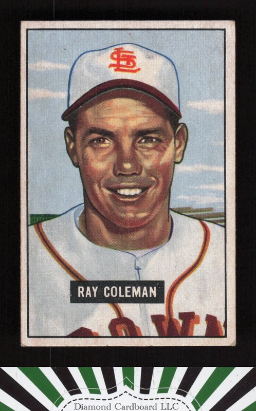 1951 Bowman #136 Ray Coleman GD+, front