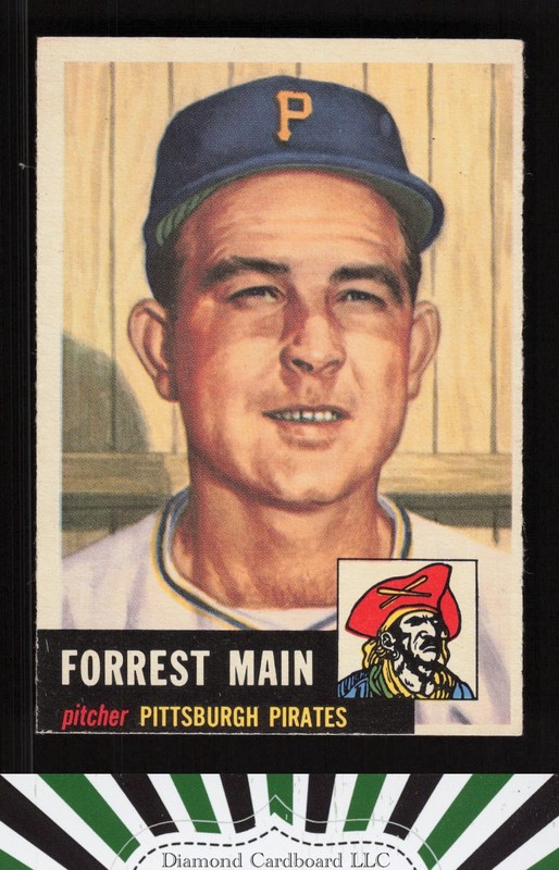 1953 Topps #198 Forrest Main EX j, front