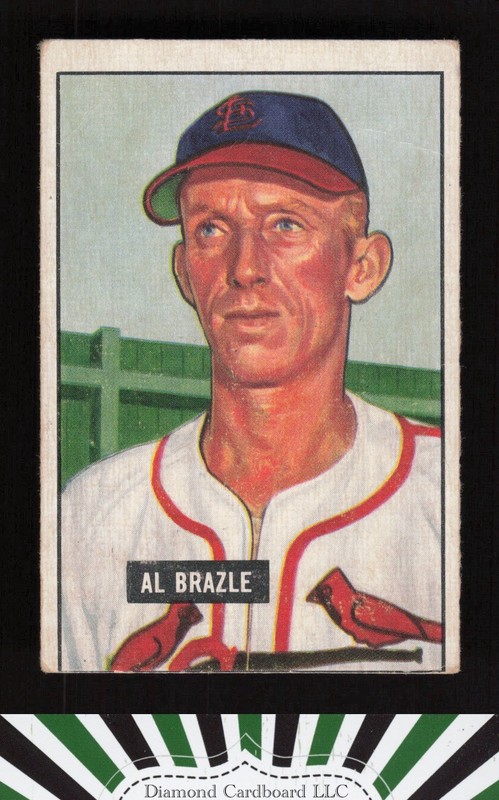 1951 Bowman #157 Al Brazle GD (MISCUT), front