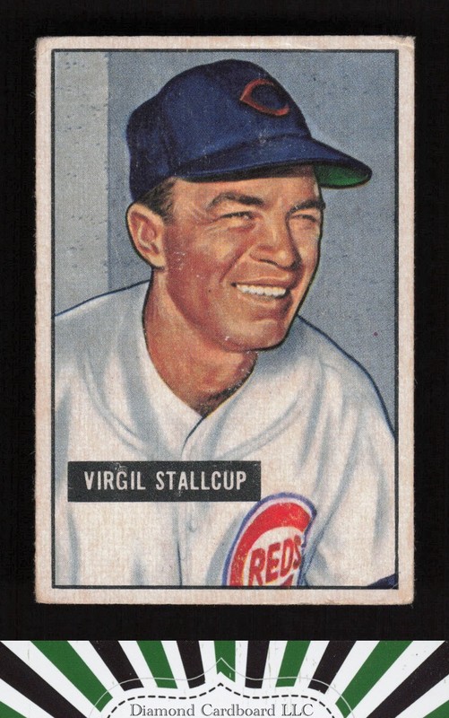 1951 Bowman #108 Virgil Stallcup GD+ [CENTERED], front