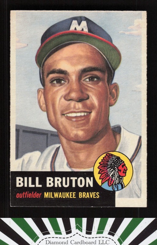 1953 Topps #214 Bill Bruton EXMT h, front