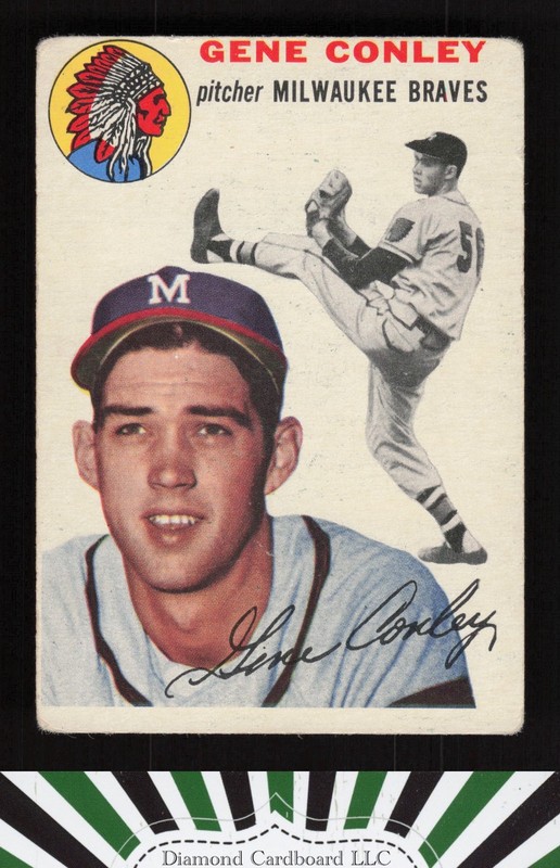 1954 Topps #59 Gene Conley GD b, front