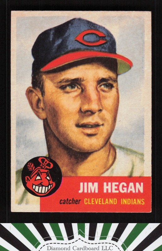1953 Topps #80 Jim Hegan NM h, front