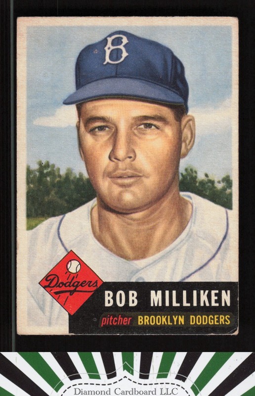 1953 Topps #221 Bob Milliken VG+ c, front