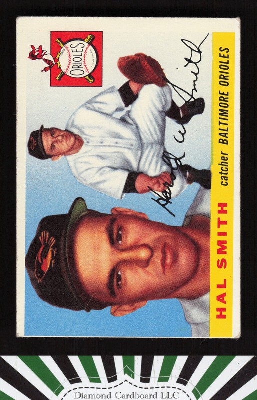 1955 Topps #8 Hal Smith VGEX d, front