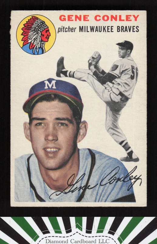 1954 Topps #59 Gene Conley VGEX+ m, front