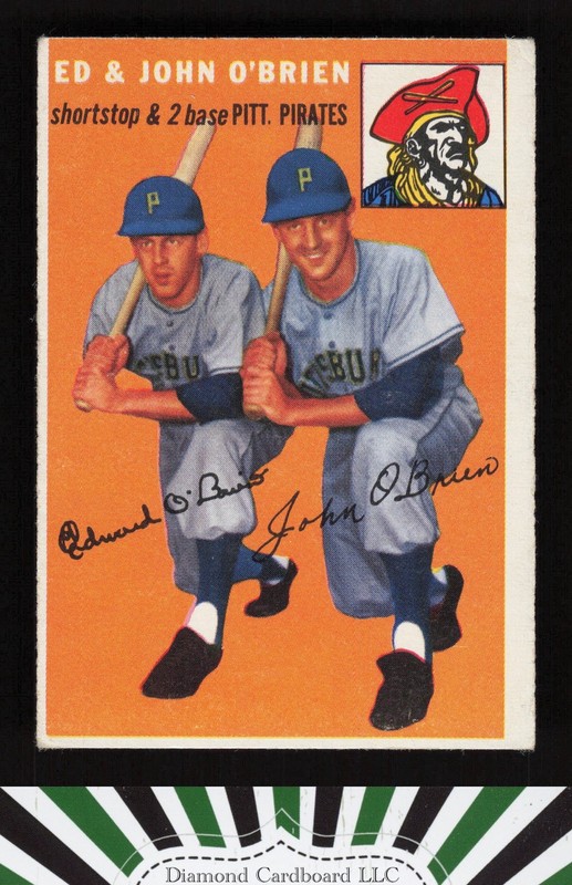 1954 Topps #139 Ed & John O'Brien VGEX g, front