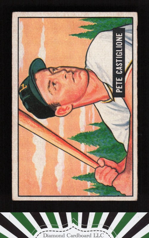 1951 Bowman #17 Pete Castiglione VGEX, front