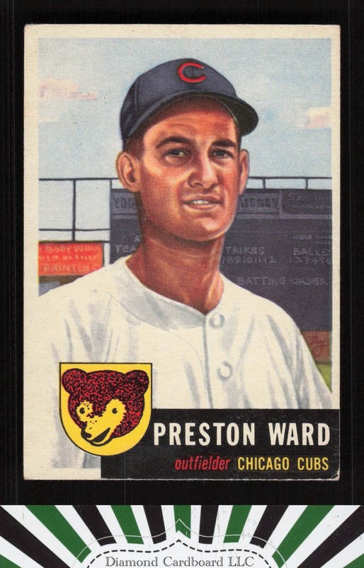 1953 Topps #173 Preston Ward VGEX d, front