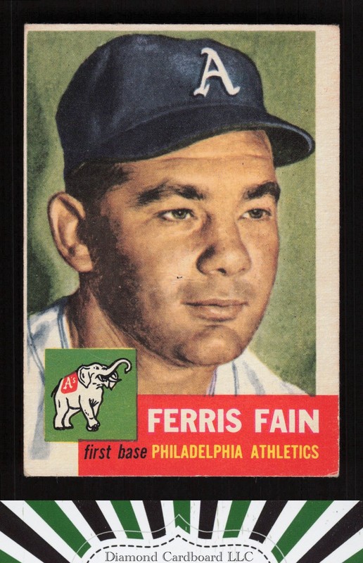 1953 Topps #24 Ferris Fain VG e, front