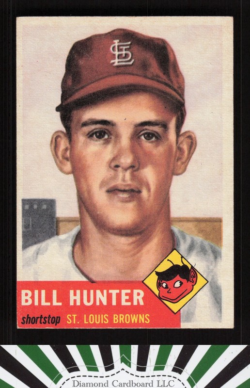 1953 Topps #166 Billy Hunter VGEX g, front