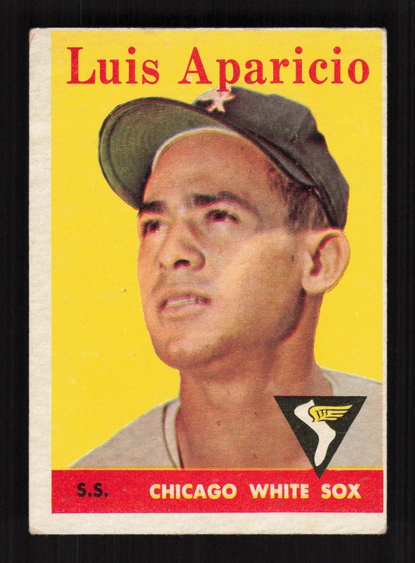 1958 Topps #85 Luis Aparicio White Letters GD a, front