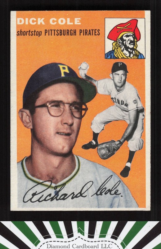 1954 Topps #84 Dick Cole VGEX b, front