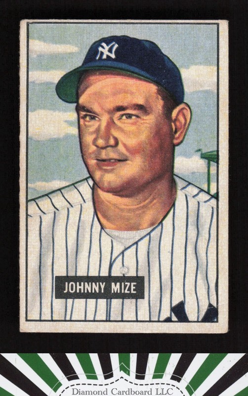 1951 Bowman #50 Johnny Mize VGEX, front
