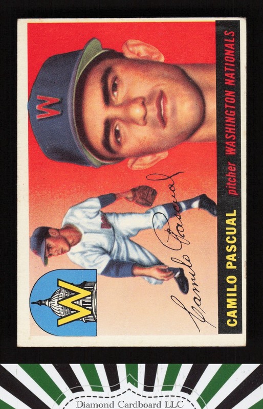 1955 Topps #84 Camilo Pascual VGEX h, front