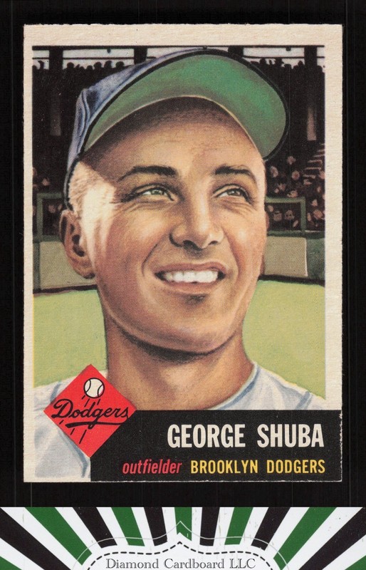 1953 Topps #34 George Shuba EX c, front