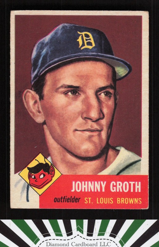 1953 Topps #36 Johnny Groth VGEX c, front