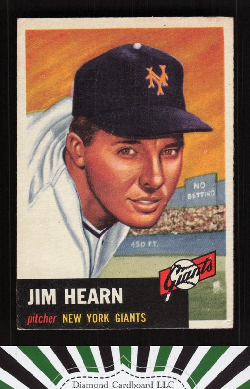 1953 Topps #38 Jim Hearn VGEX h, front