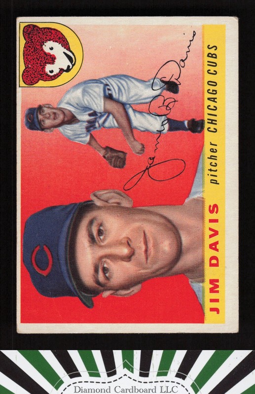 1955 Topps #68 Jim Davis VG d, front