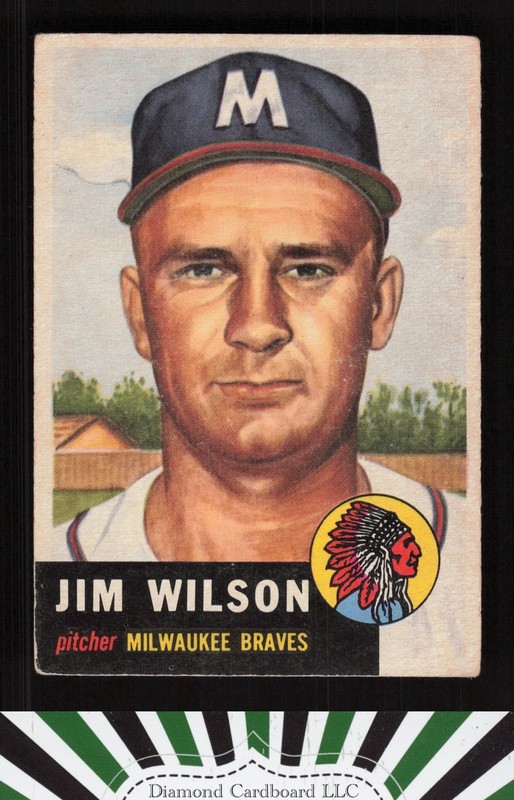 1953 Topps #208 Jim Wilson VG+ [CENTERED] c, front