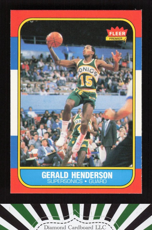 1986-87 Fleer #45 Gerald Henderson NMMT, front
