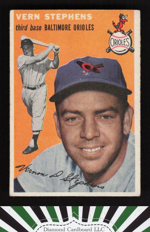 1954 Topps #54 Vern Stephens VG c, front