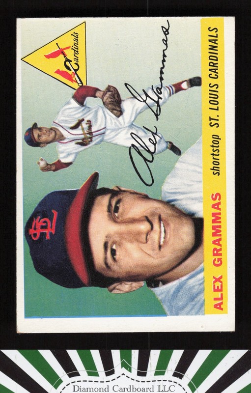 1955 Topps #21 Alex Grammas VGEX+ o, front