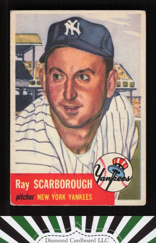 1953 Topps #213 Ray Scarborough VG b, front