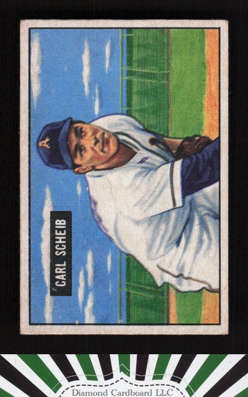 1951 Bowman #83 Carl Scheib VGEX, front