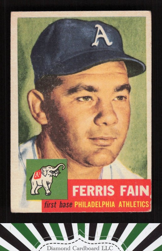 1953 Topps #24 Ferris Fain VGEX h, front