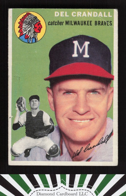 1954 Topps #12 Del Crandall VG f, front