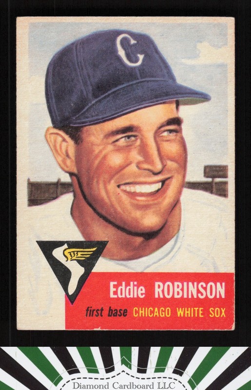 1953 Topps #73 Eddie Robinson VGEX d, front