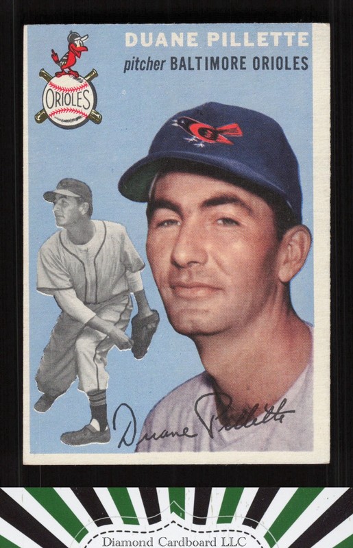 1954 Topps #107 Duane Pillette EXMT m, front