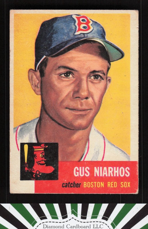 1953 Topps #63 Gus Niarhos VG b, front