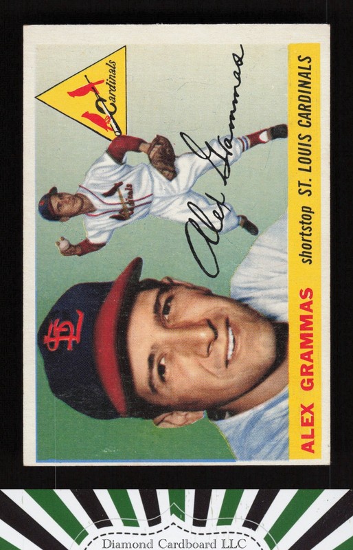 1955 Topps #21 Alex Grammas EX e, front