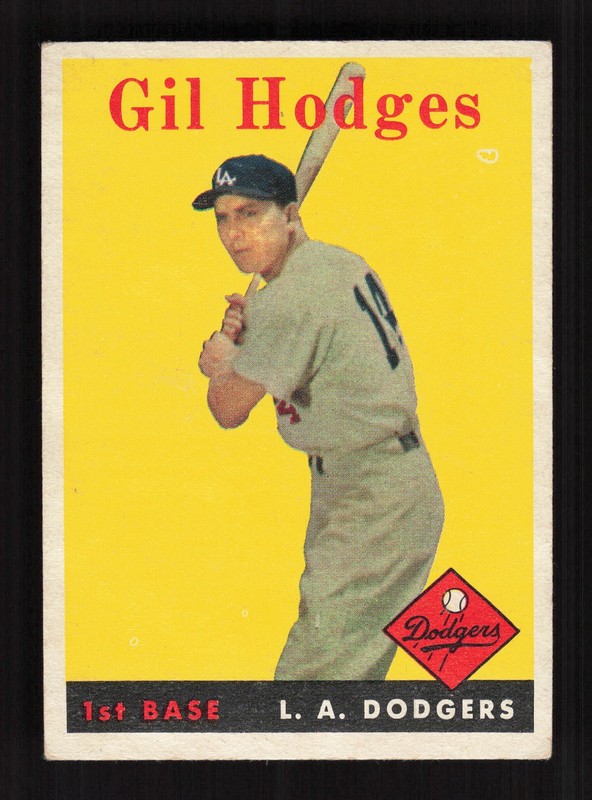 1958 Topps #162 Gil Hodges VGEX j, front