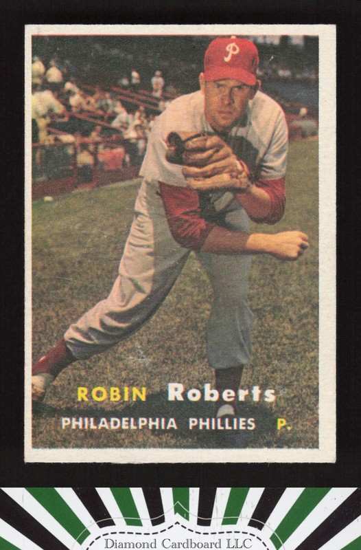 1957 Topps #15 Robin Roberts EX h, front