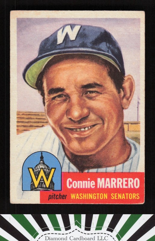 1953 Topps #13 Connie Marrero VGEX c, front