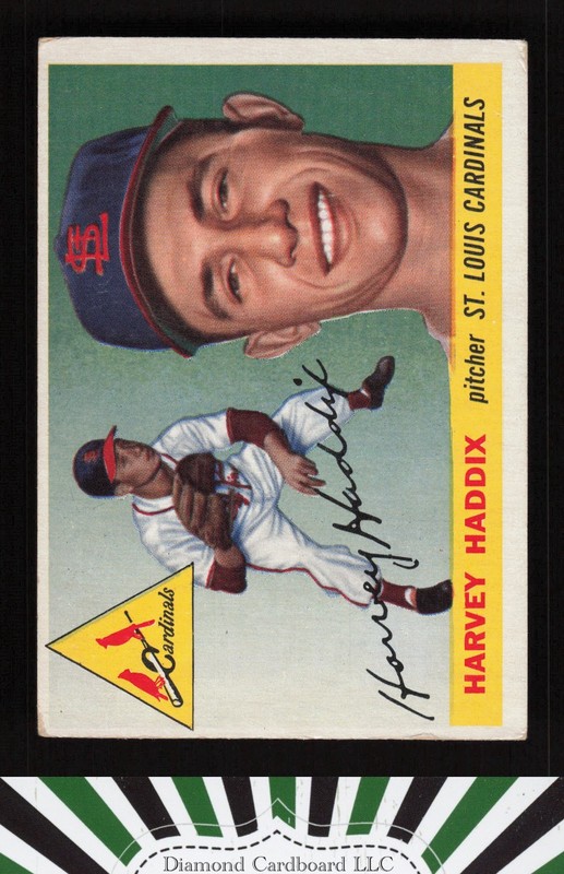 1955 Topps #43 Harvey Haddix VGEX d, front