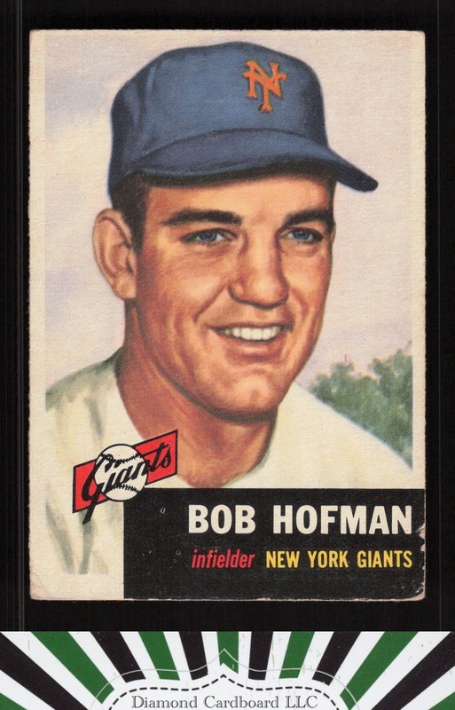 1953 Topps #182 Bobby Hofman GD+ b, front