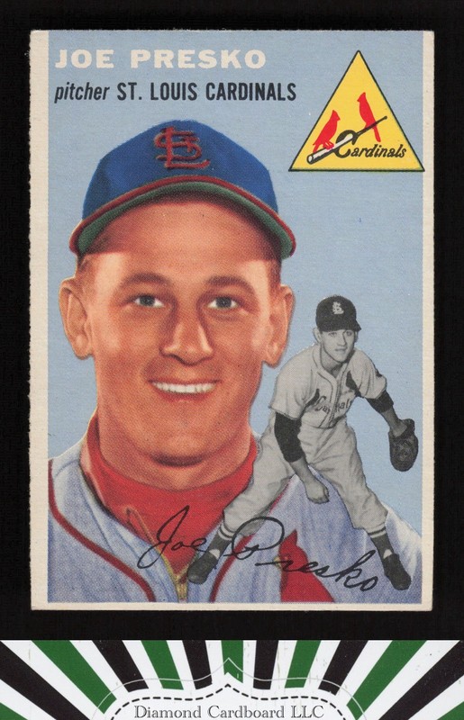 1954 Topps #135 Joe Presko EXMT k, front