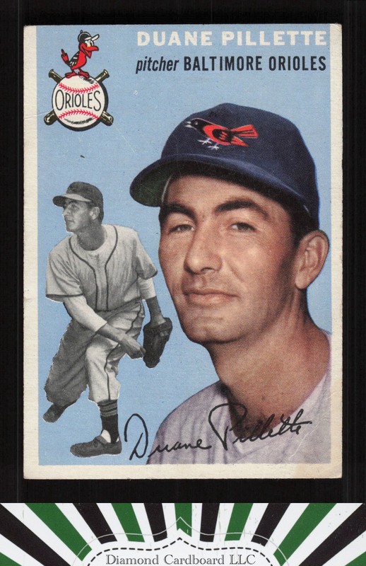 1954 Topps #107 Duane Pillette VGEX (ST) k, front