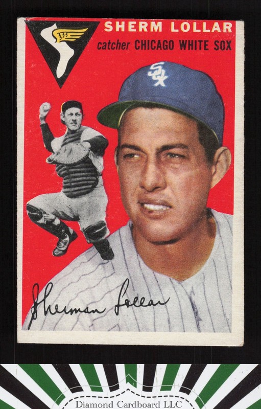 1954 Topps #39 Sherm Lollar VG+ d, front