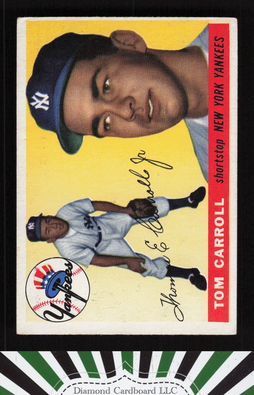 1955 Topps #158 Tom Carroll VGEX d, front