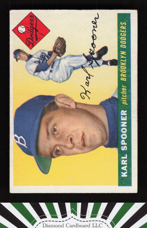 1955 Topps #90 Karl Spooner VGEX f, front