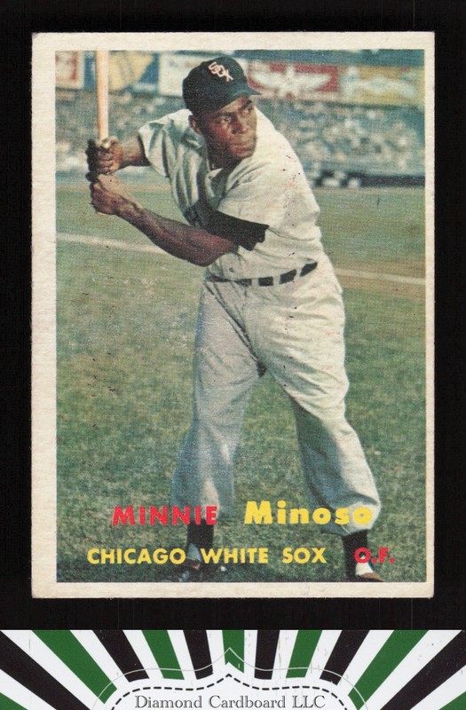 1957 Topps #138 Minnie Minoso VGEX+ d, front